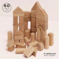 Le Toy Van Natural Wooden Building Blocks 60 pcs