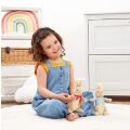 Rainbow Plush Rabbit Flopsy with bow small