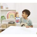 Rainbow Plush Rabbit Peter in Union Jack bag