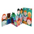 Petit Collage Reusable stickers with scene Funny faces