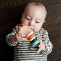 Petit Collage Wooden Rattle Bunny