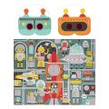 Petit Collage Puzzle robots 100 pieces with 3D glasses