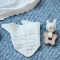 Petit Collage Rabbit Teether and Bib Set