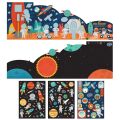 Petit Collage Reusable stickers with Space Exploration scene