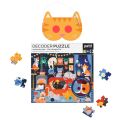 Petit Collage Puzzle cats 100 pieces with 3D glasses