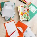 Petit Collage Creative briefcase green Letter set with animals