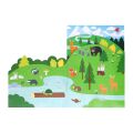 Petit Collage Reusable stickers with Wild Forest scene