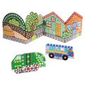 Petit Collage Mosaic Sticker Activity Set with Traffic Scene