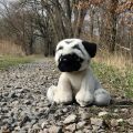 Rappa Plush dog pug 30 cm ECO-FRIENDLY