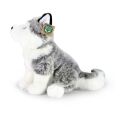 Rappa Plush dog husky sitting 30 cm ECO-FRIENDLY