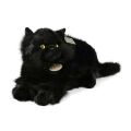 Rappa Plush cat black lying 30 cm ECO-FRIENDLY