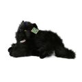 Rappa Plush cat black lying 30 cm ECO-FRIENDLY
