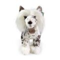 Rappa Plush Chinese Crested Dog standing 25 cm ECO-FRIENDLY