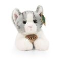 Rappa Plush cat lying grey 20 cm ECO-FRIENDLY