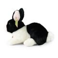 Rappa Plush rabbit white and black lying 23 cm ECO-FRIENDLY