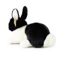 Rappa Plush rabbit white and black lying 23 cm ECO-FRIENDLY