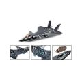 Sluban Army Model Bricks Invisible Metal Coated J-20 Aircraft