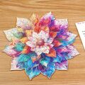 RoboTime Wooden Puzzle Flower Mandala