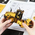 RoboTime 3D Wooden Mechanical Jigsaw Road Roller