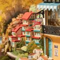RoboTime 3D Puzzle Book Nook Miniature House Sunset Isle