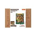 RoboTime 3D Wooden Book Nook Miniature House Bookend Quiet Study Corner
