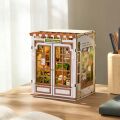 RoboTime 3D Wooden Book Nook Secret Flower Nook