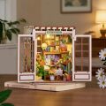 RoboTime 3D Wooden Book Nook Secret Flower Nook