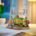 RoboTime 3D wooden puzzle Station with sakura