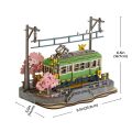 RoboTime 3D wooden puzzle Station with sakura