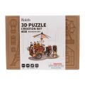 RoboTime 3D wooden puzzle Flower cart