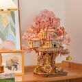 RoboTime 3D Wooden Puzzle Sakura Tree House