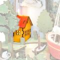 RoboTime 3D Wooden Puzzle Red Boats
