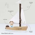 Le Toy Van Wooden Sailing Boat with Captain
