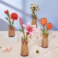 RoboTime 3D wooden puzzle Pink Lily