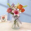 RoboTime 3D wooden puzzle Pink Lily