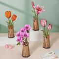 RoboTime 3D wooden puzzle Pink Tulip
