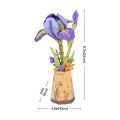 RoboTime 3D Wooden Puzzle Purple Iris