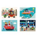 Vilac Wooden 4D Jigsaw Puzzle Vehicles