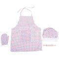 Bigjigs Toys Cooking set with apron with polka dots