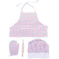 Bigjigs Toys Cooking set with apron with polka dots