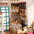 RoboTime 3D wooden jigsaw puzzle Miniature house Cafe
