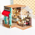 RoboTime 3D wooden jigsaw puzzle Miniature house Cafe
