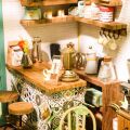 RoboTime 3D wooden jigsaw puzzle Miniature house Cafe