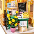 RoboTime 3D wooden jigsaw puzzle Miniature house Bear bookstore