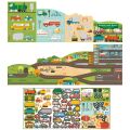 Petit Collage Reusable stickers with Cars and Machines scene