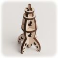 CuteWood Wooden 3D Puzzle Rocket