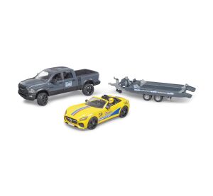 Bruder Off-road car RAM with sports car and figure
