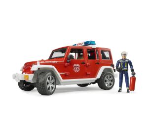 Bruder Red Fire JEEP WRANGLER with figure and accessories