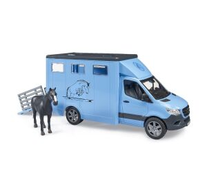 Bruder MB Sprinter animal transport vehicle with horse figure