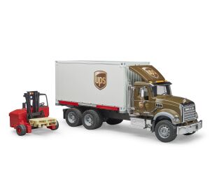 Bruder Mack UPS truck with forklift